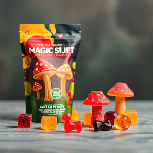 Magic Mushroom Gummies Packaging Shots