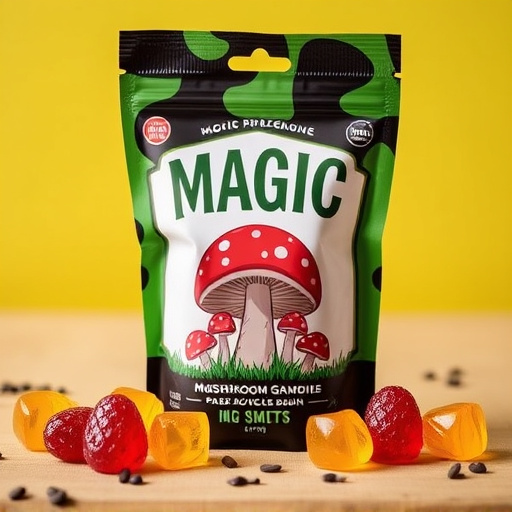 Magic Mushroom Gummies Packaging Shots