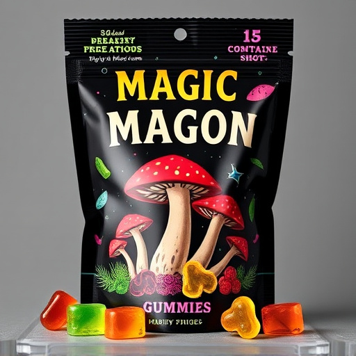 Magic Mushroom Gummies Packaging Shots