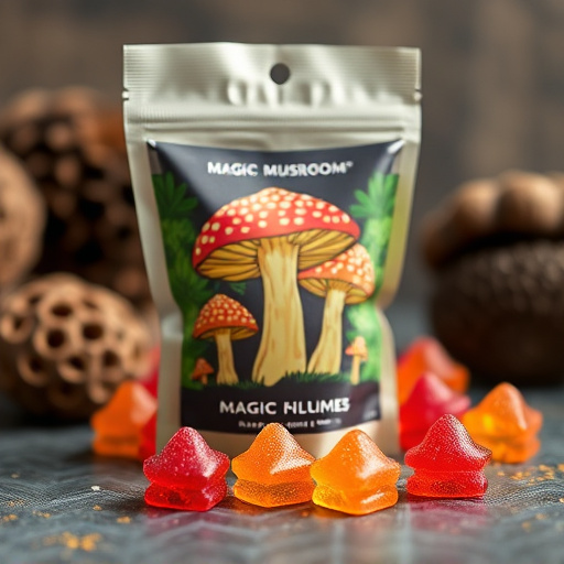 Magic Mushroom Gummies Packaging Shots