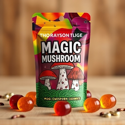 Magic Mushroom Gummies Packaging Shots