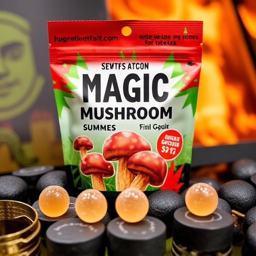 Magic Mushroom Gummies Packaging Shots