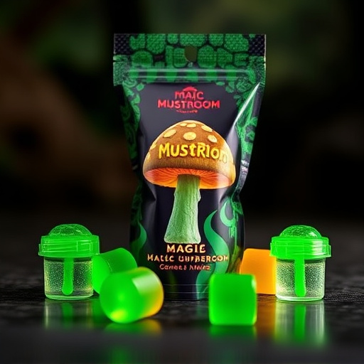 Magic Mushroom Gummies Packaging Shots