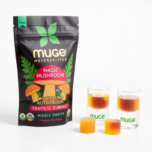 Magic Mushroom Gummies Packaging Shots