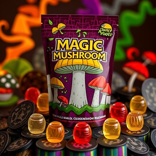 Magic Mushroom Gummies Packaging Shots