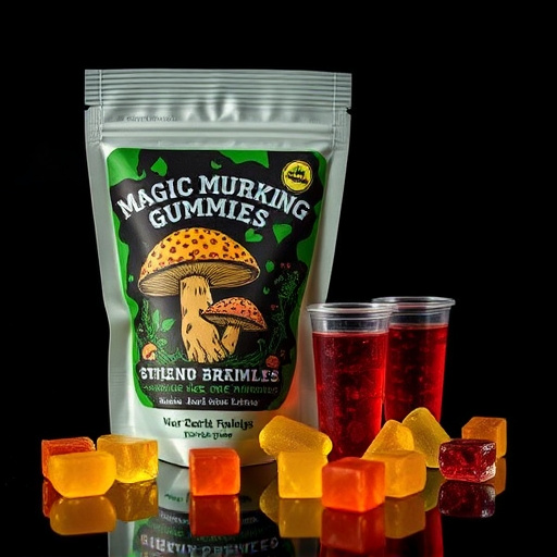 Magic Mushroom Gummies Packaging Shots