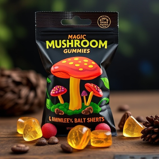 Magic Mushroom Gummies Packaging Shots