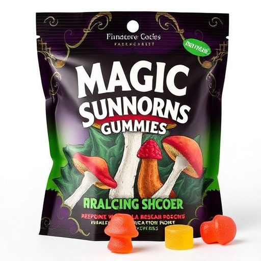 Magic Mushroom Gummies Packaging Shots