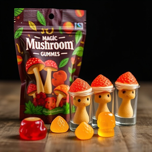 Magic Mushroom Gummies Packaging Shots