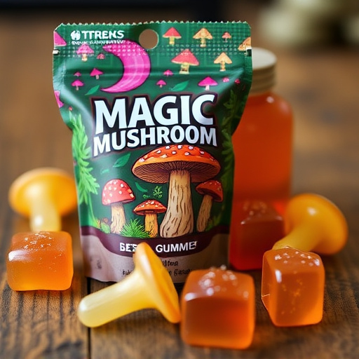Magic Mushroom Gummies Packaging Shots