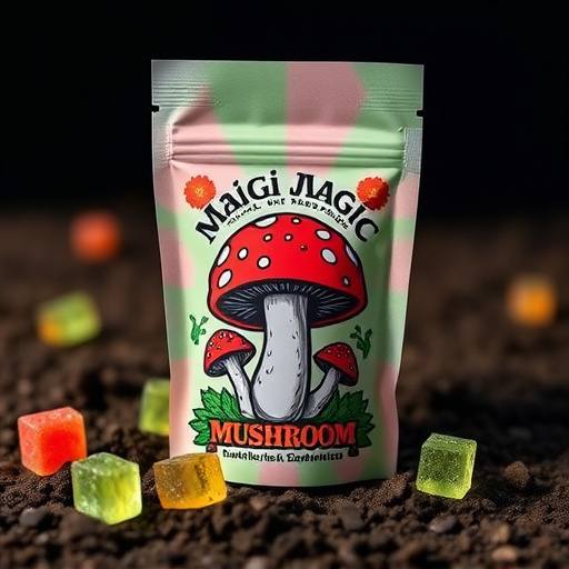 Magic Mushroom Gummies Packaging Shots