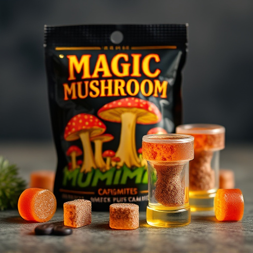 Magic Mushroom Gummies Packaging Shots