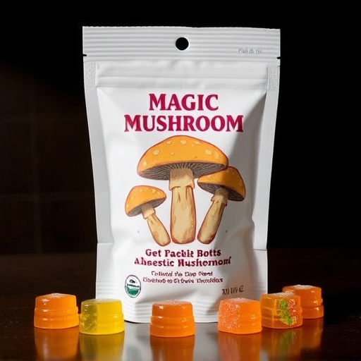 Magic Mushroom Gummies Packaging Shots