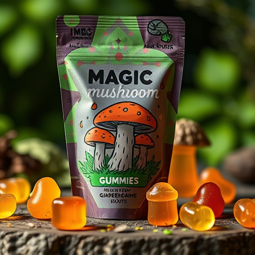 Magic Mushroom Gummies Packaging Shots
