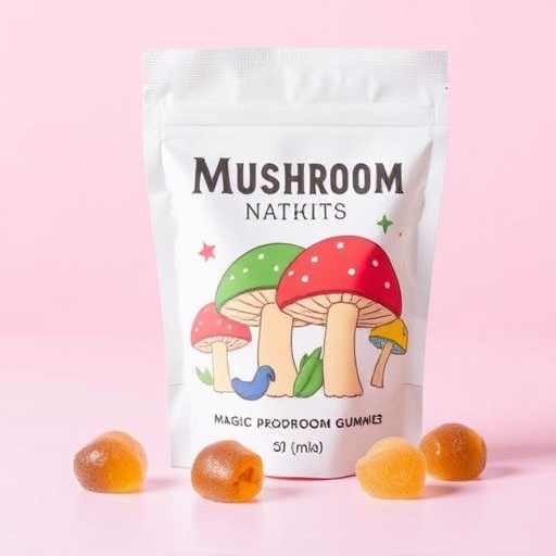 Magic Mushroom Gummies Packaging Shots