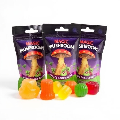 Magic Mushroom Gummies Packaging Shots