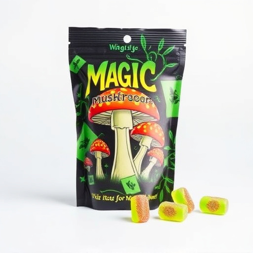 Magic Mushroom Gummies Packaging Shots