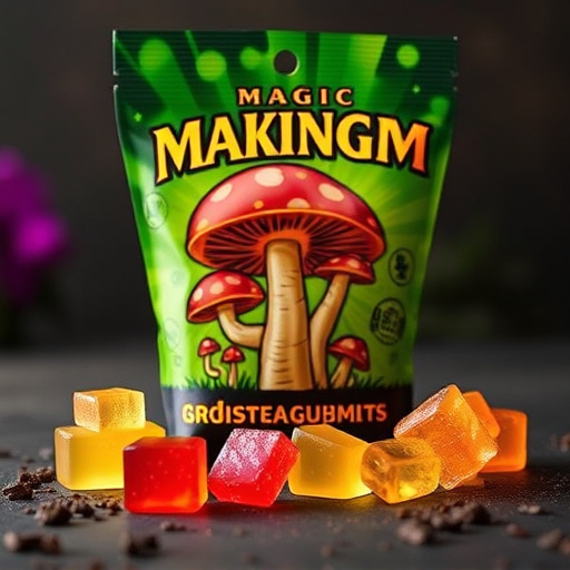 Magic Mushroom Gummies Packaging Shots