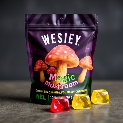 Magic Mushroom Gummies Packaging Shots