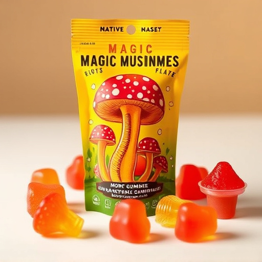 Magic Mushroom Gummies Packaging Shots