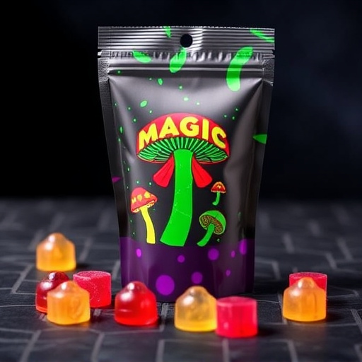 Magic Mushroom Gummies Packaging Shots