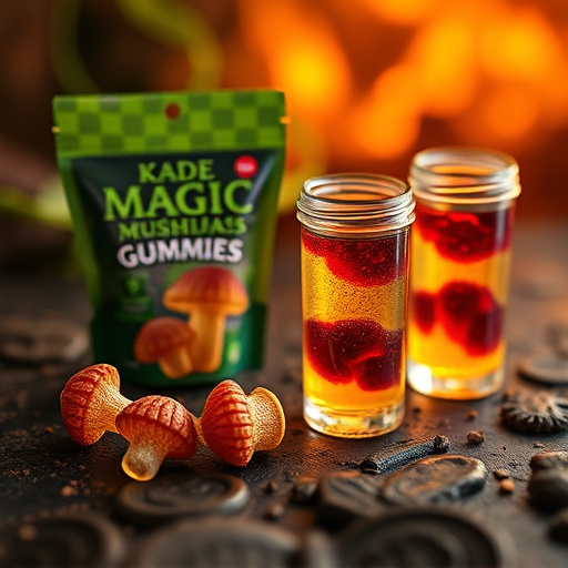 Magic Mushroom Gummies Packaging Shots