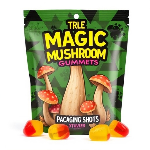 Magic Mushroom Gummies Packaging Shots
