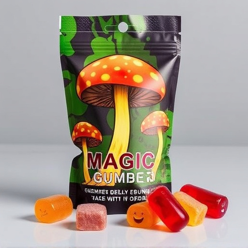 Magic Mushroom Gummies Packaging Shots