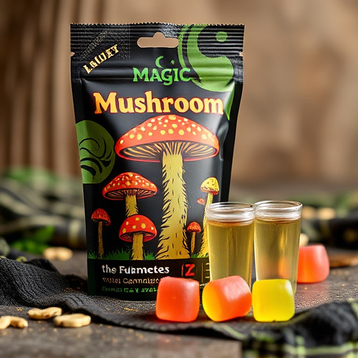 Magic Mushroom Gummies Packaging Shots