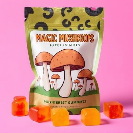 Magic Mushroom Gummies Packaging Shots