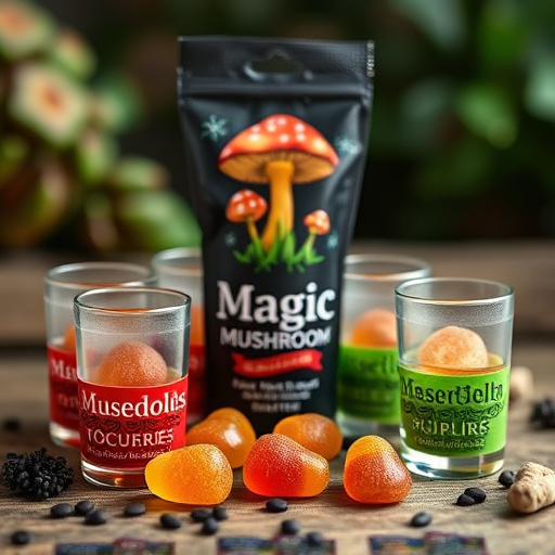 Magic Mushroom Gummies Packaging Shots