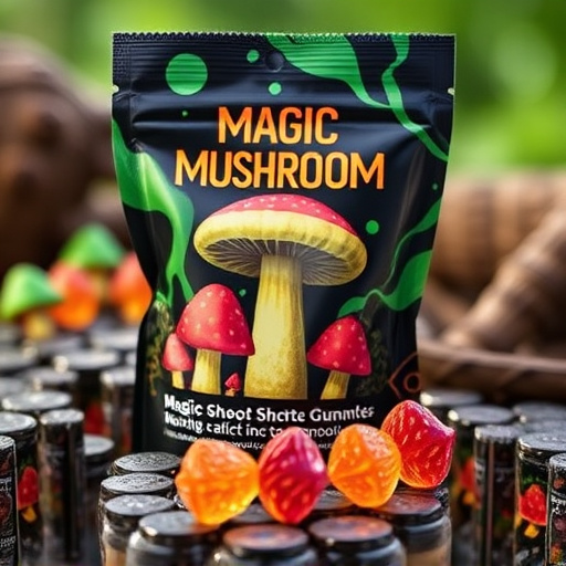 Magic Mushroom Gummies Packaging Shots