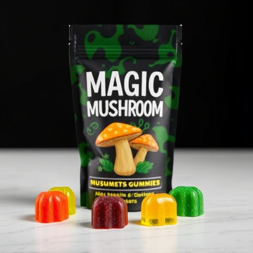 Magic Mushroom Gummies Packaging Shots