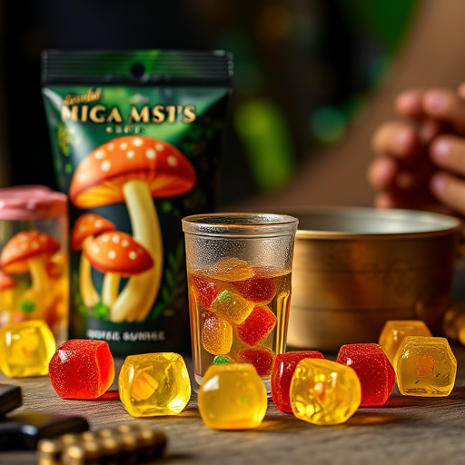 Magic Mushroom Gummies Packaging Shots