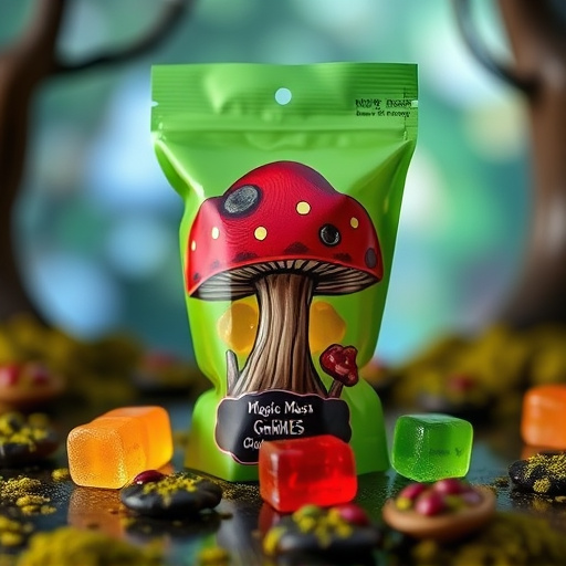 Magic Mushroom Gummies Packaging Shots