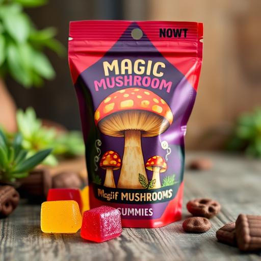 Magic Mushroom Gummies Packaging Shots