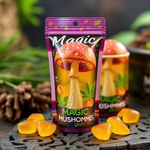 Magic Mushroom Gummies Packaging Shots