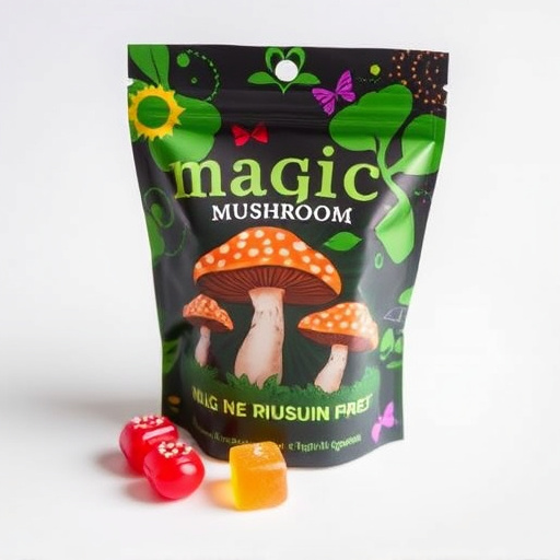 Magic Mushroom Gummies Packaging Shots