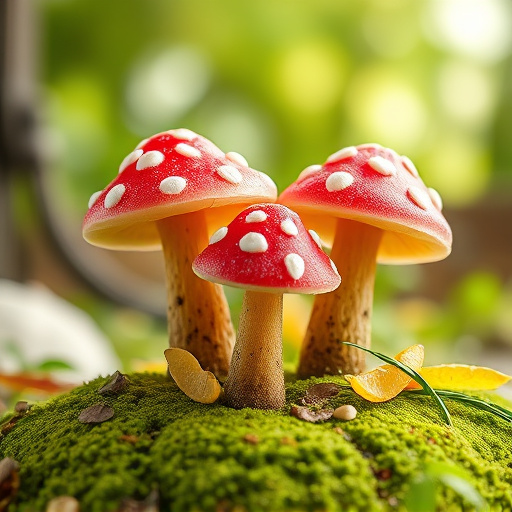 Magic Mushroom Gummies with Nature Background