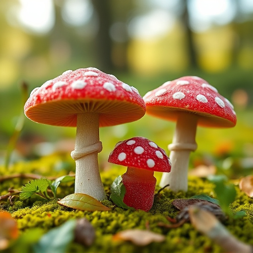 Magic Mushroom Gummies with Nature Background