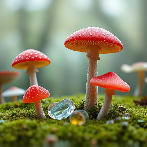 Magic Mushroom Gummies with Nature Background