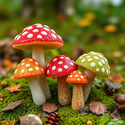 Magic Mushroom Gummies with Nature Background