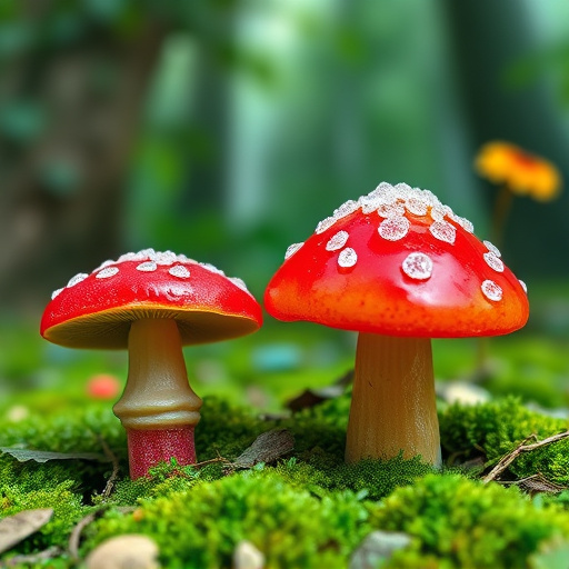 Magic Mushroom Gummies with Nature Background