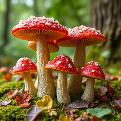Magic Mushroom Gummies with Nature Background