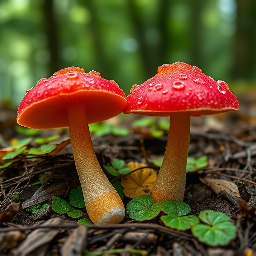 Magic Mushroom Gummies with Nature Background