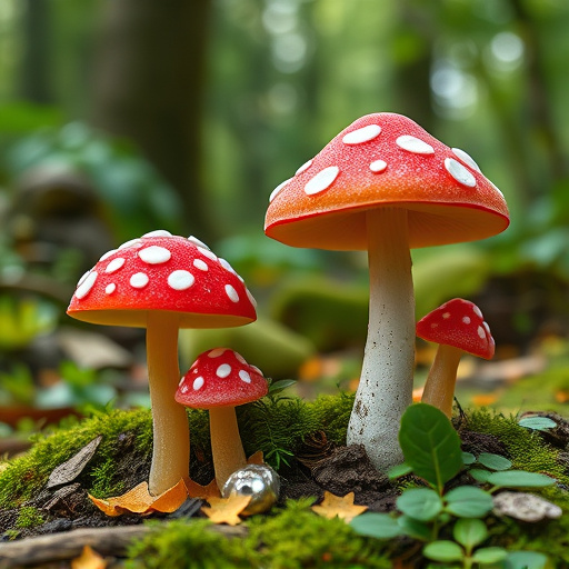 Magic Mushroom Gummies with Nature Background