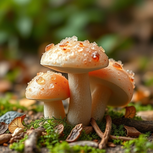 Magic Mushroom Gummies with Nature Background