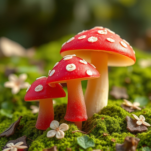 Magic Mushroom Gummies with Nature Background