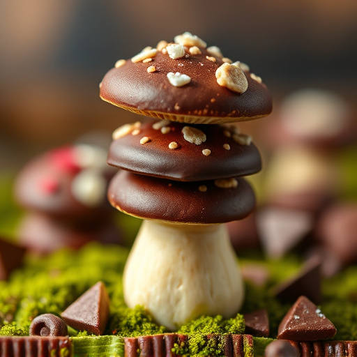 Stacked Magic Mushroom Chocolates Macro