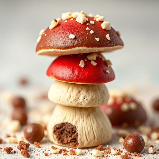 Stacked Magic Mushroom Chocolates Macro